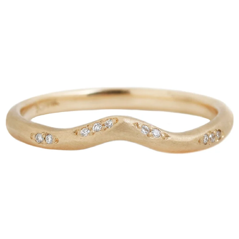 Luxury Handcrafted Jewelry For Elegant Looks Gold Pavé Water Band