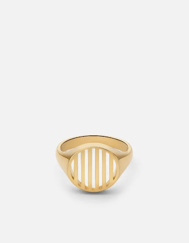 Elegant Jewelry Pieces At Unbelievable Prices Row Ring, Gold Vermeil