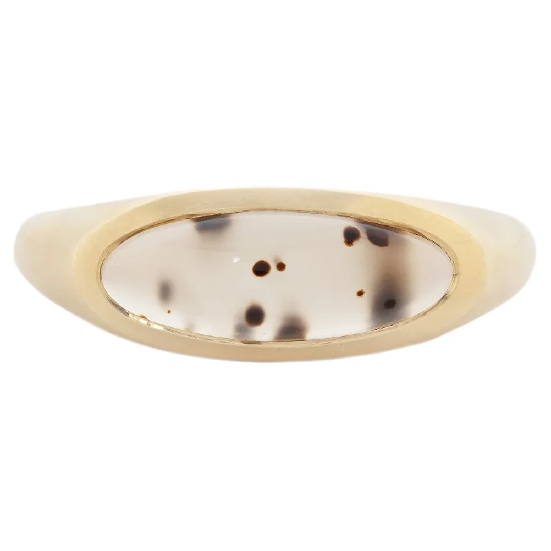 Flash Deals On Fine Jewelry – Shop Before It's Gone Elongated Dendritic Agate Slab Ring