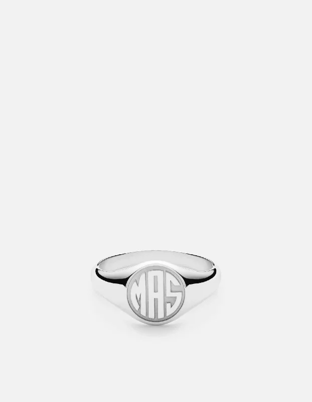 Limited-Time Jewelry Sale – Elegant Styles At Less Signet Ring, Sterling Silver/3 Letter
