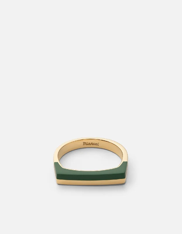 Exclusive Gemstone Jewelry At Special Prices Silas Ring, Gold Vermeil/Green