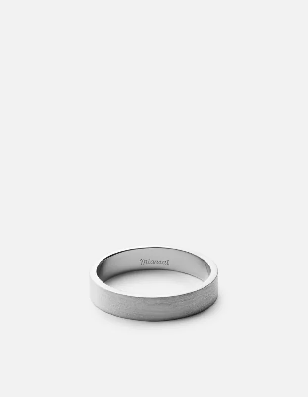 Grab Your Dream Jewelry At The Lowest Prices 4mm Silver Band, Matte Silver