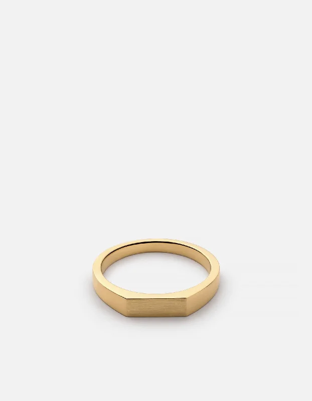 Grab Your Favorite Jewelry At The Lowest Prices Slim Geo Ring, Gold Vermeil