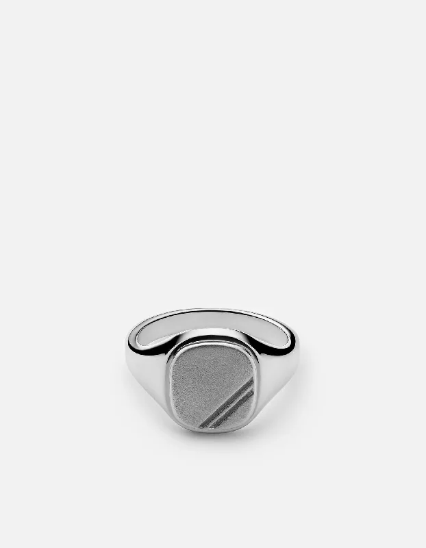 Limited-Stock Jewelry Clearance – Grab Your Favorites Now Square Step Ring, Sterling Silver