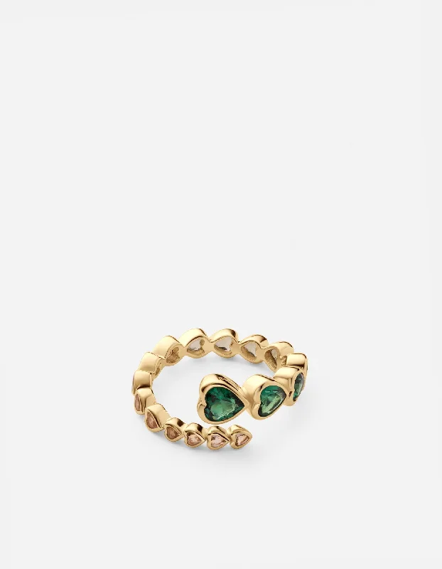 Limited-Time Offer On Elegant Jewelry Pieces Tali Multi Heart Ring, Gold Vermeil