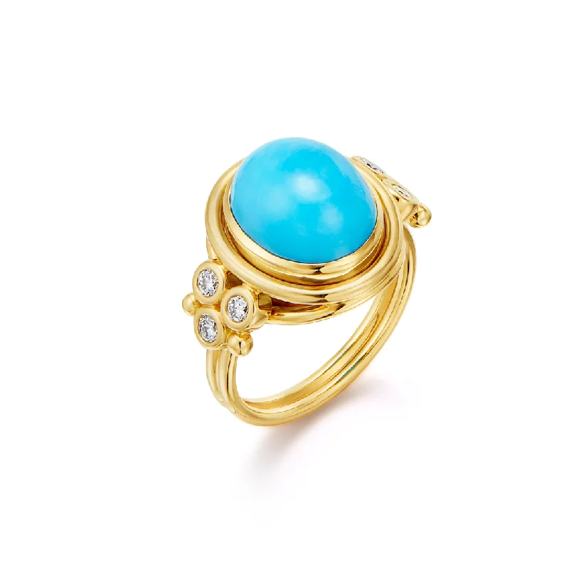 Don't Miss Out On Bestselling Jewelry At Special Prices Temple St. Clair Turquoise Classic Temple Ring