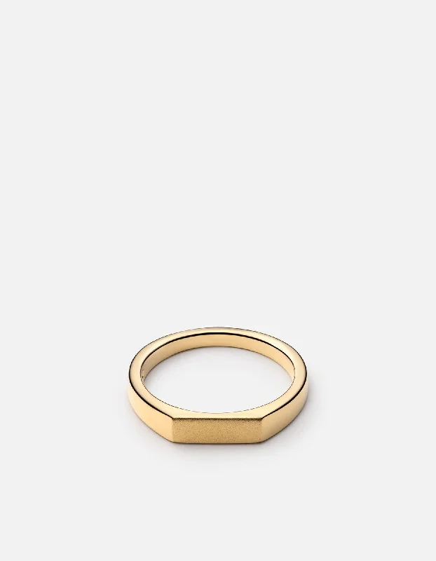 Versatile Layering Jewelry For Effortless Chic Thin Geo Ring, Gold