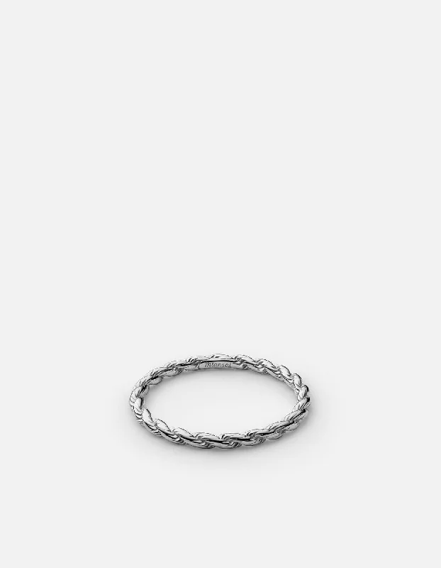 Personalized Jewelry Sale – Meaningful Gifts At Great Prices Thin Rope Chain Ring, Sterling Silver