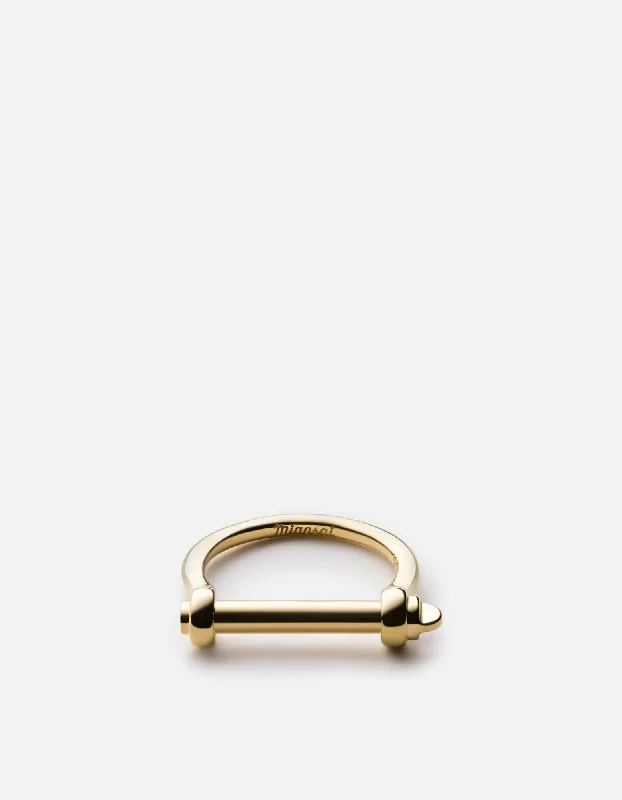 Elegant Designs, Unbeatable Discounts – Shop Jewelry Now Thin Screw Cuff Ring, Gold Vermeil