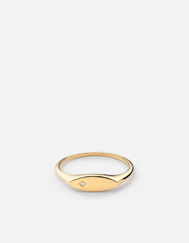 Personalized Jewelry At Special Discount Rates Titan Ring, 14k Gold Pavé