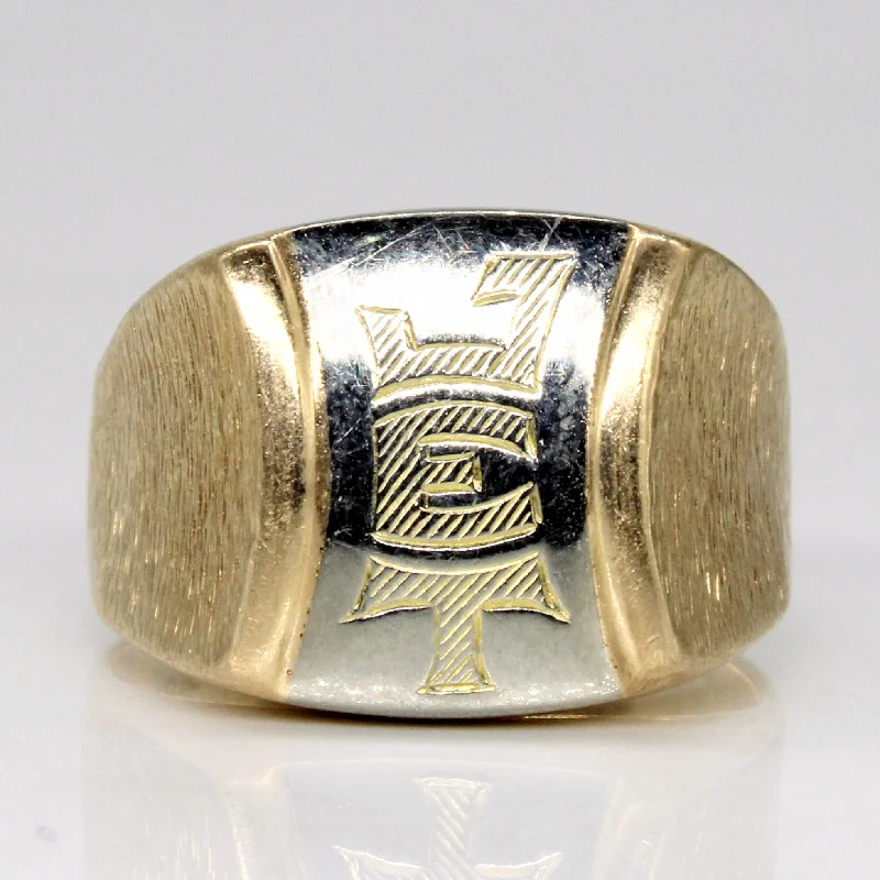 Don't Miss These Dazzling Jewelry Discounts 10k Two Tone Gold 'JET' Ring | SZ 8.75 |