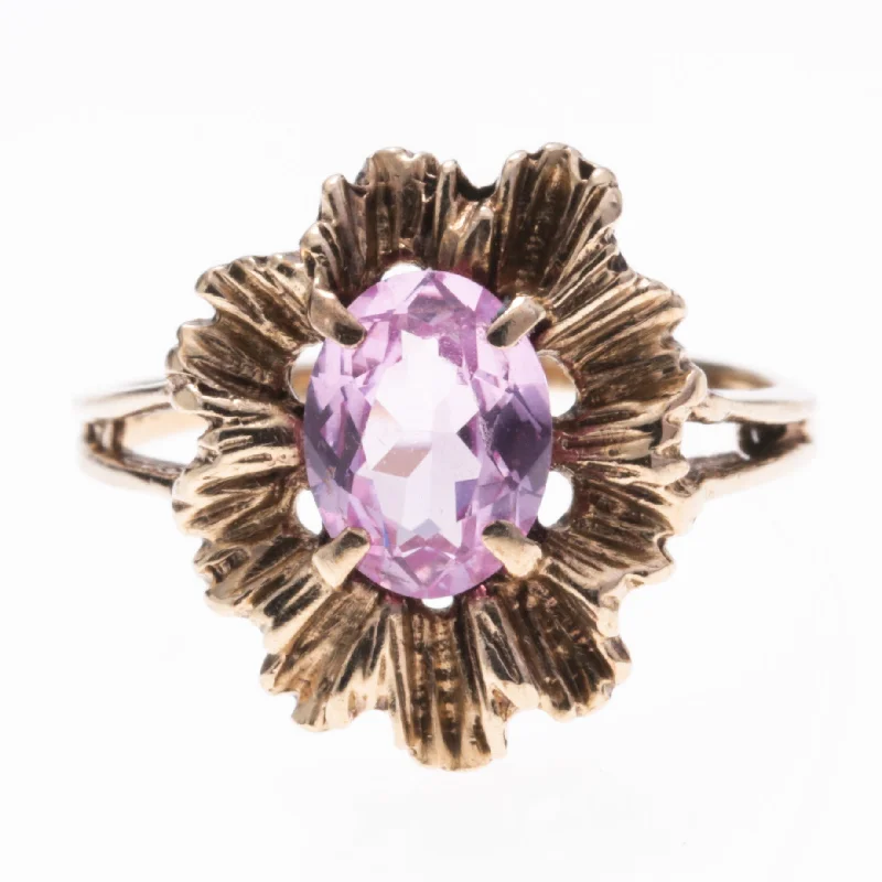 Sparkle In Style With Our Best Jewelry Deals 10K Yellow Gold Pink Topaz Ring | 1.18ctw | SZ 6