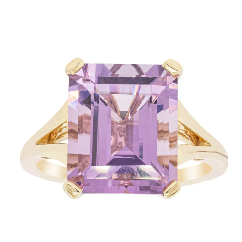 Shop Trending Jewelry With Exclusive Savings 14ct Yellow Gold 5.43ct Amethyst Juliet Ring