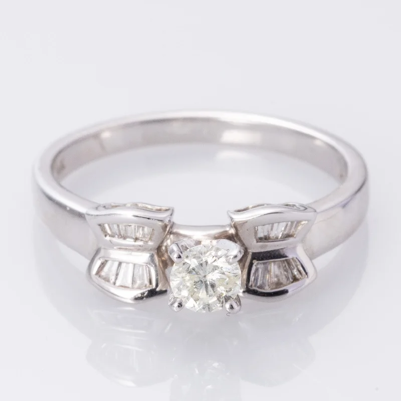 Flash Sale On Stunning Jewelry – Don't Miss Out 14K White Gold Diamond Engagement Ring | 0.27ctw, 0.12ctw | SZ 7.25 |