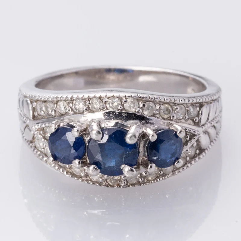 Limited-Stock Jewelry Sale – Once It's Gone, It's Gone 14K Sapphire and Diamond Ring | 1.01ctw, 0.26ctw | SZ 6 |