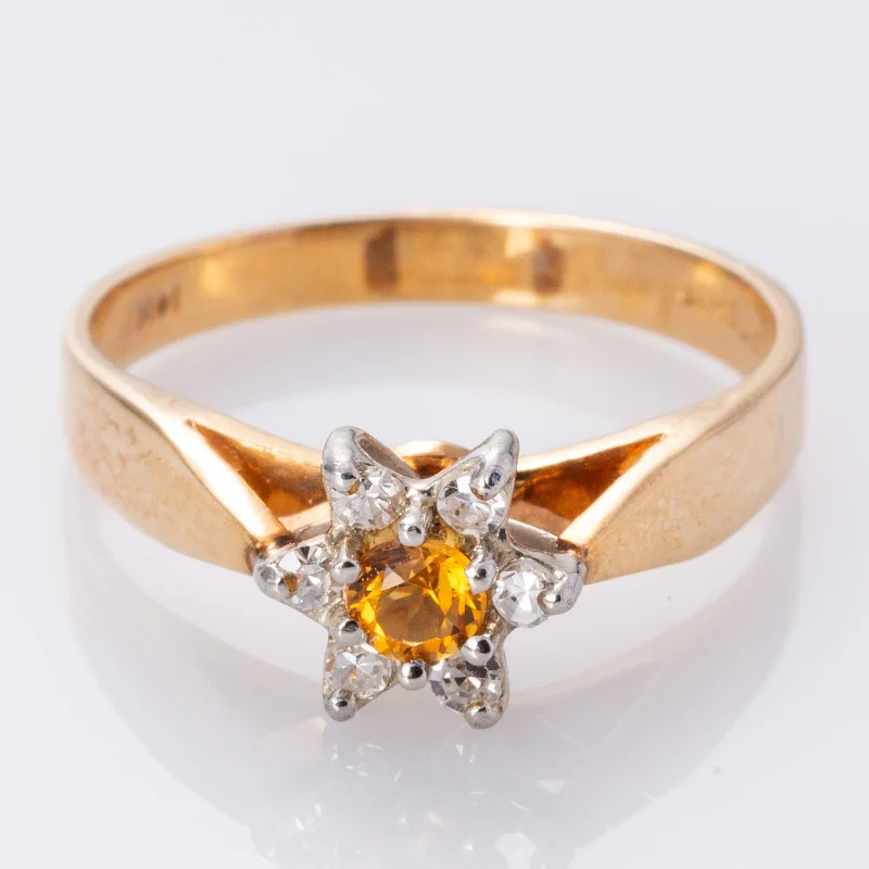 Bestselling Jewelry At Special Promotional Rates 14K Yellow and White Gold Citrine and Diamond Ring | 0.17ct, 0.15ctw | SZ 7.75 |