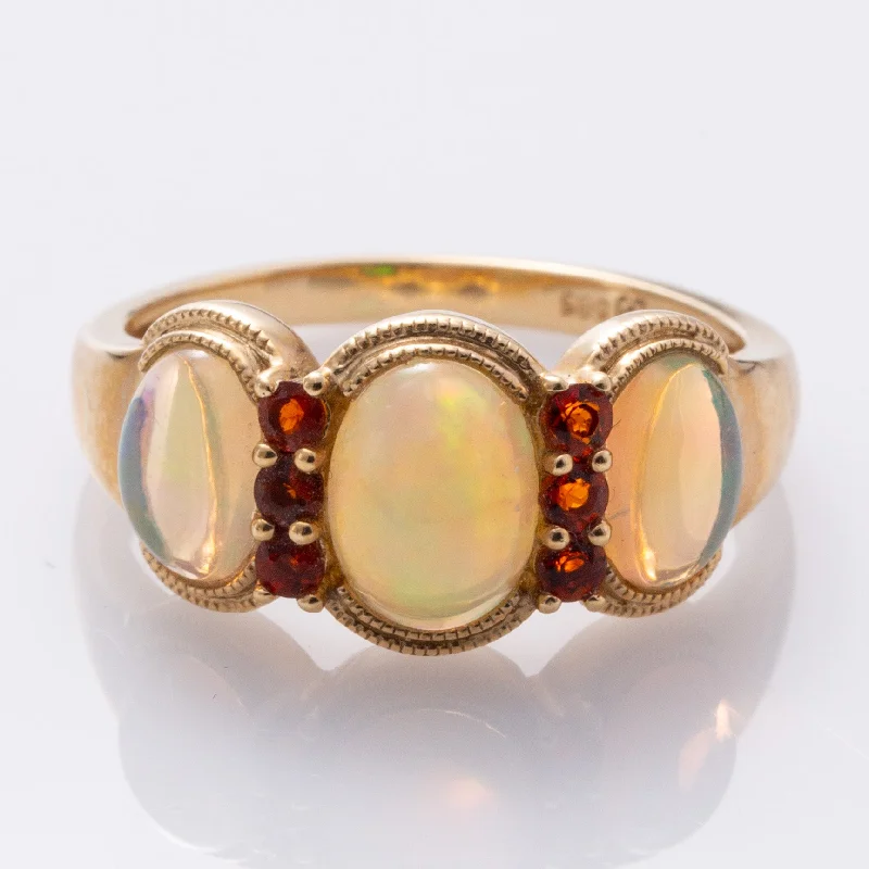 Premium Jewelry At Special Low Prices For A Limited Time 14K Yellow Gold Opal and Diamond Ring | 2.37ctw, 0.24ctw | SZ 7.75 |