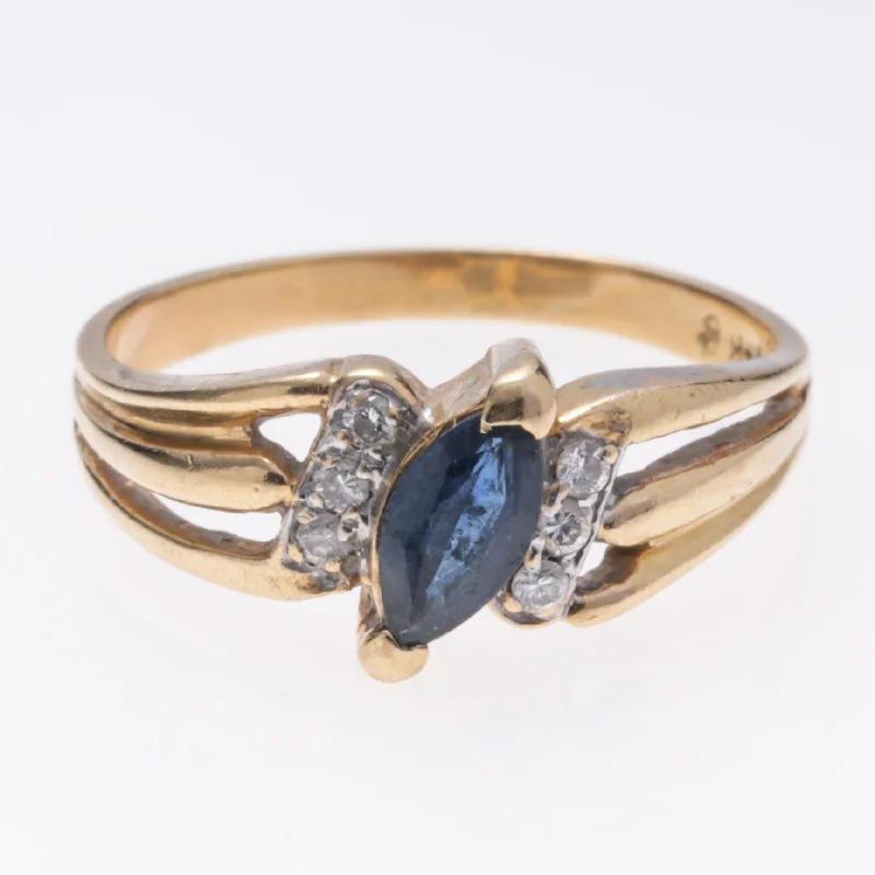 The Perfect Jewelry Piece At The Perfect Discount 14k Yellow Gold Sapphire and Diamond Ring | 0.35ct, 0.09ctw | SZ 5.75