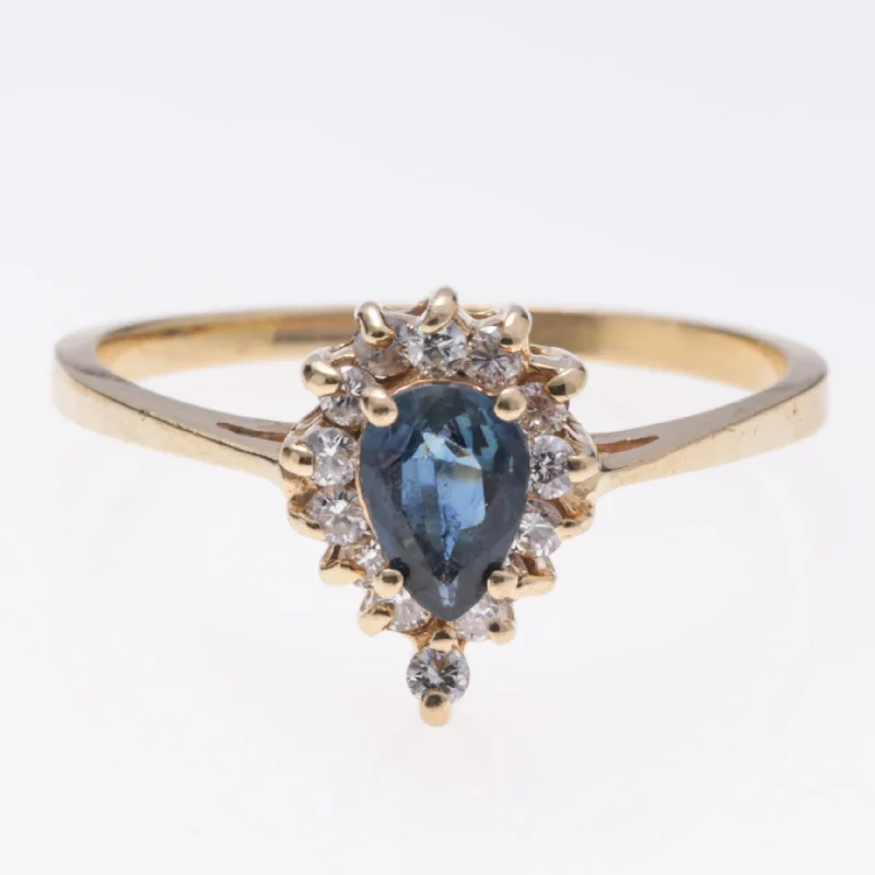 Unmissable Jewelry Clearance – Final Reductions 14k Yellow Gold Sapphire and Diamond Ring | 0.36ct, 0.21ctw | SZ 6.25