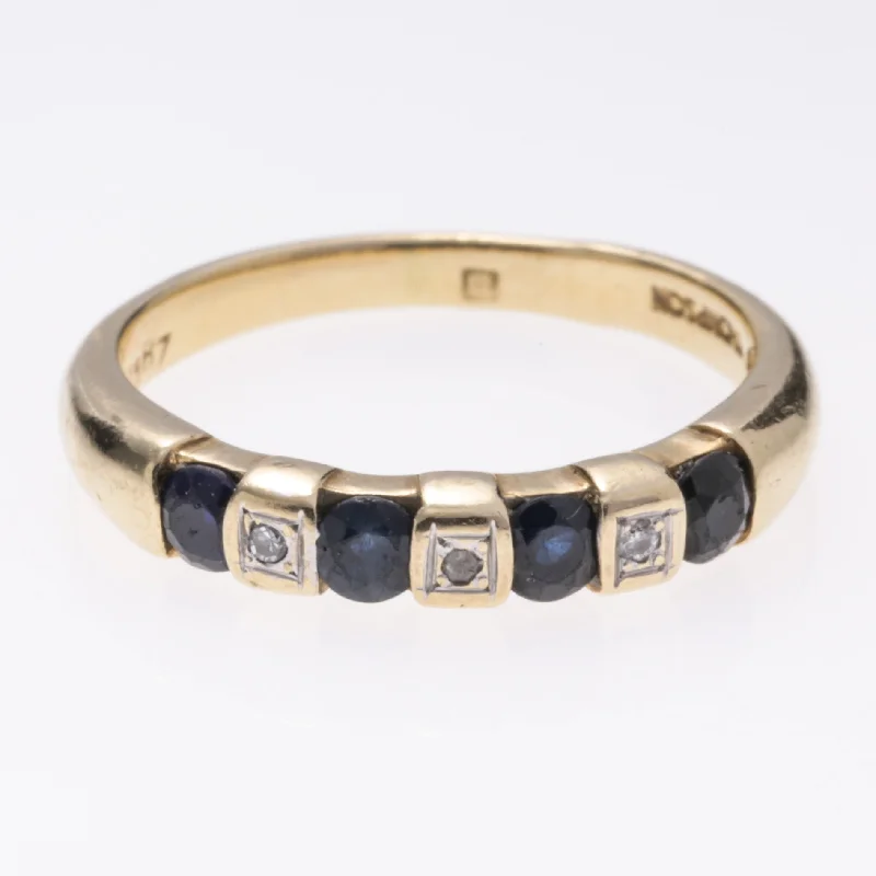 Affordable Luxury Jewelry – Style At A Great Price 14k Yellow Gold Sapphire and Diamond Ring | 0.42ctw, 0.015ctw | SZ 7