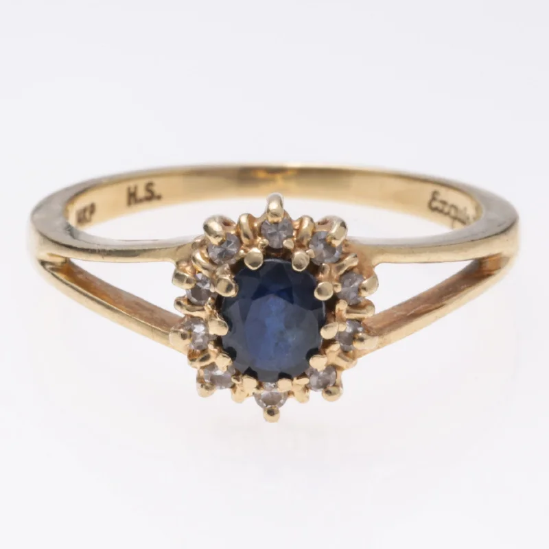 Limited-Stock Jewelry Sale – Shop Before It's Gone 14k Yellow Gold Sapphire and Diamond Ring | 0.47ct, 0.15ctw | SZ 6.25