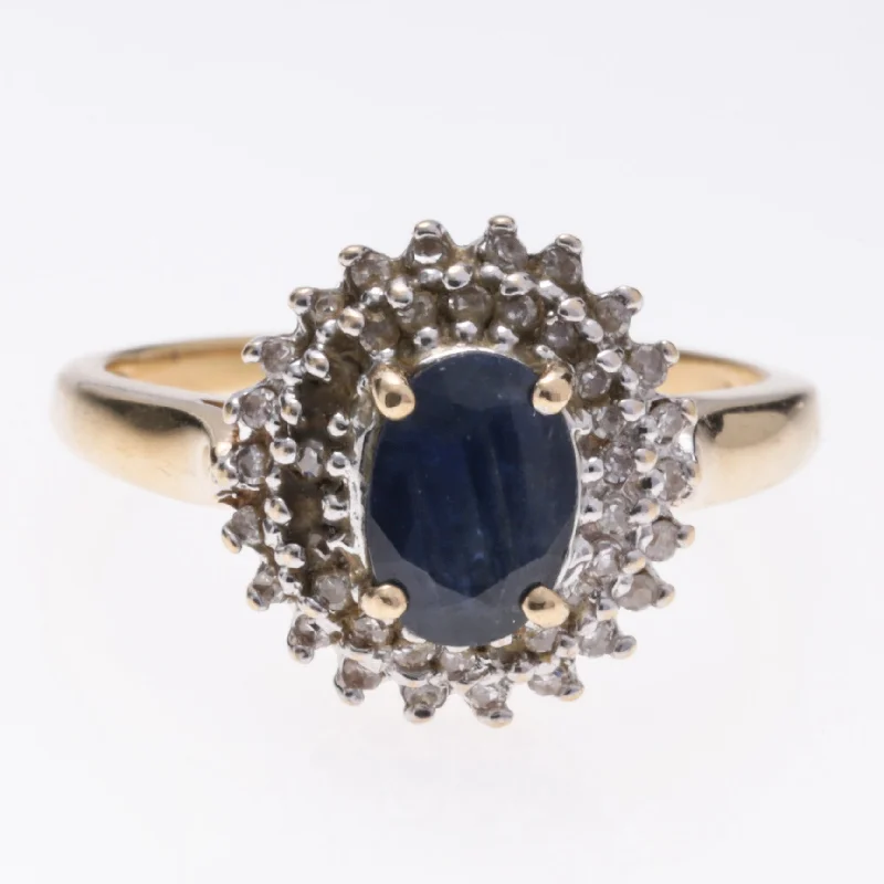 Last Chance To Shop High-End Jewelry At Markdown Prices 14k Yellow Gold Sapphire and Diamond Ring | 0.88ct, 0.22ctw | SZ 5.25