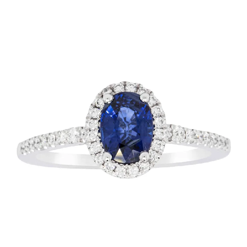 Handcrafted Jewelry Sale – Unique Designs At Low Prices 18ct White Gold 1.13ct Sapphire & Diamond Mini Sierra Ring