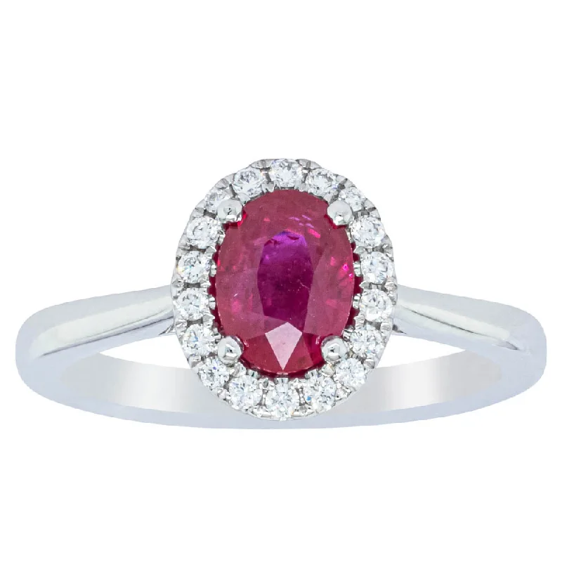 Handcrafted Beauty At Affordable Prices 18ct White Gold 1.18ct Ruby & Diamond Nina Ring