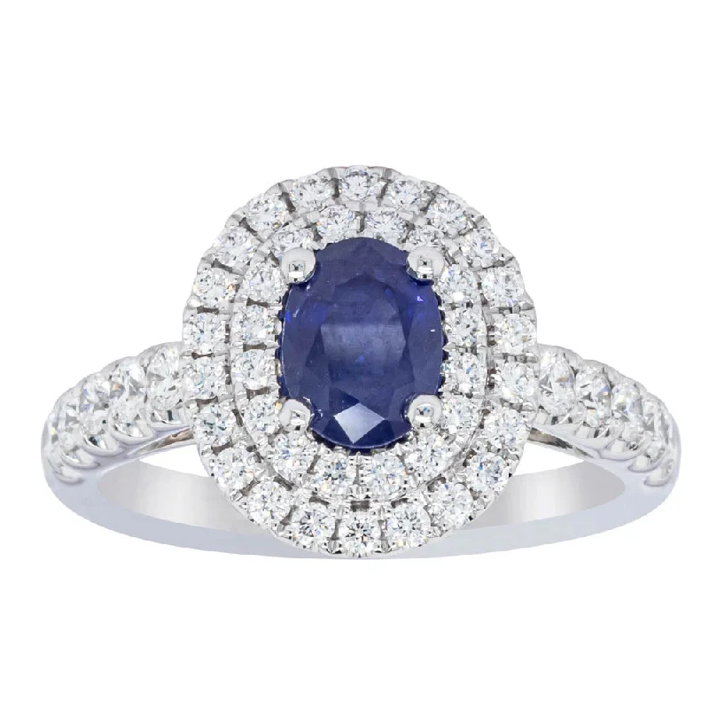 Affordable Elegance – Special Jewelry Sale Now Live 18ct White Gold 1.19ct Sapphire & Diamond Rosa Ring