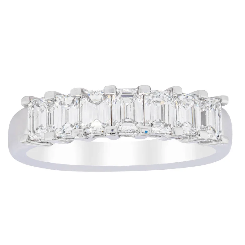 Shop Trending Jewelry With Exclusive Savings 18ct White Gold 1.35ct Emerald Cut Diamond Asra Ring