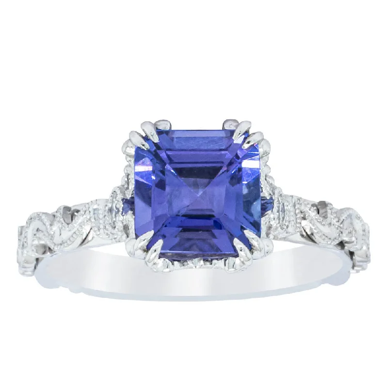 Final Call For Exquisite Jewelry At Reduced Rates 18ct White Gold 1.56ct Tanzanite & Diamond Romanov Ring