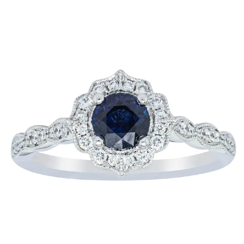 Unmissable Jewelry Sale – Shop Before It's Too Late 18ct White Gold .76ct Sapphire & Diamond Paramount Ring