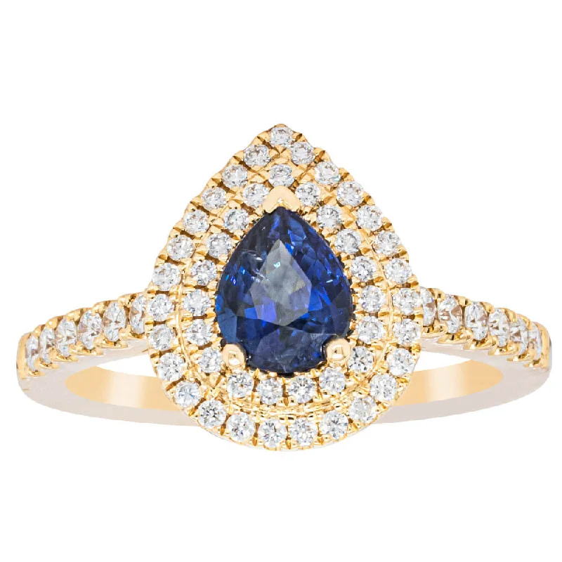 Limited-Stock Jewelry Sale – Once It's Gone, It's Gone 18ct Yellow Gold 1.00ct Sapphire & Diamond Rosa Ring