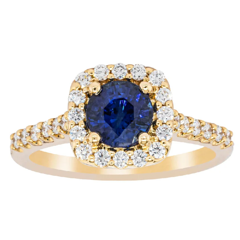 Fine Jewelry, Limited-Time Offers Available 18ct Yellow Gold 1.42ct Sapphire & Diamond Manhattan Ring