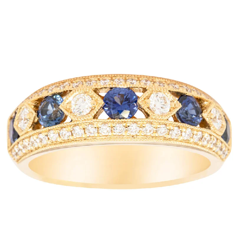 Unmissable Discounts On Timeless Jewelry Pieces 18ct Yellow Gold Sapphire & Diamond Cecelia Ring