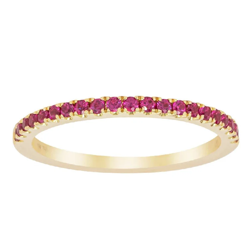 Big Savings On Your Favorite Jewelry Pieces 18ct Yellow Gold Ruby Millie Band