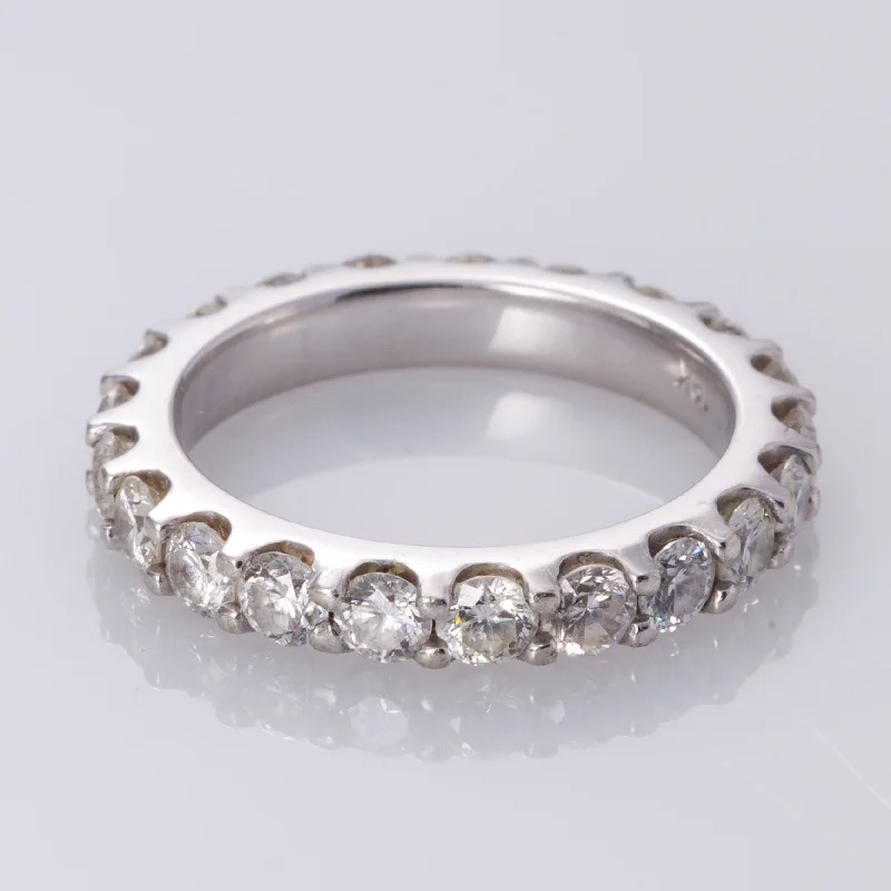 Sparkle More For Less – Jewelry Sale Happening Now 18K White Gold Diamond Eternity Band | 1.58 ctw I1/2 H/I | SZ 4.5 |