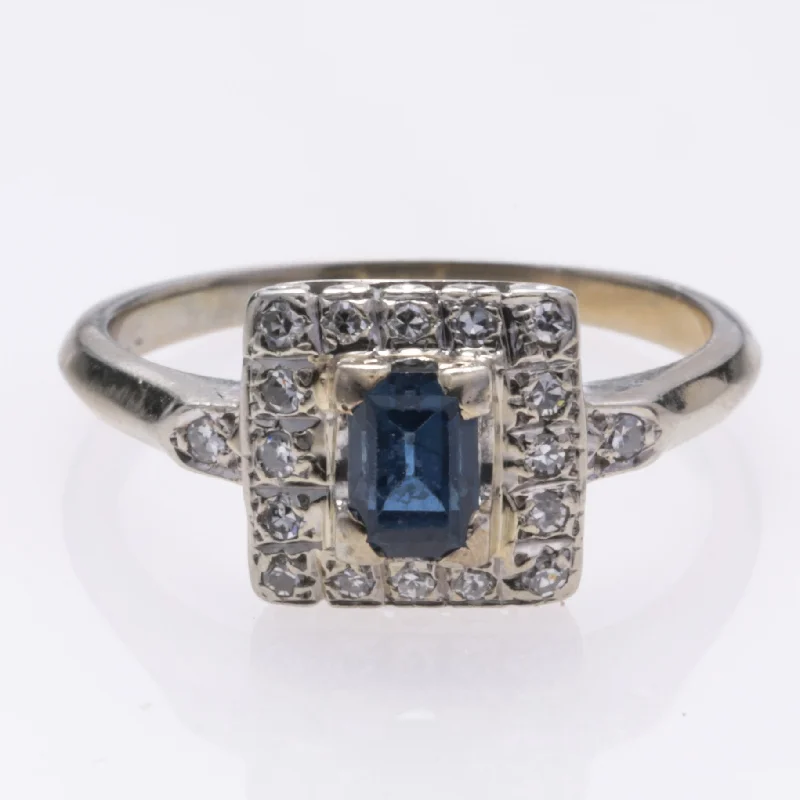 Buy More, Save More On Stunning Jewelry Pieces 18K White Gold Sapphire and Diamond Ring | 0.55ct, 0.18ctw | SZ 5.75