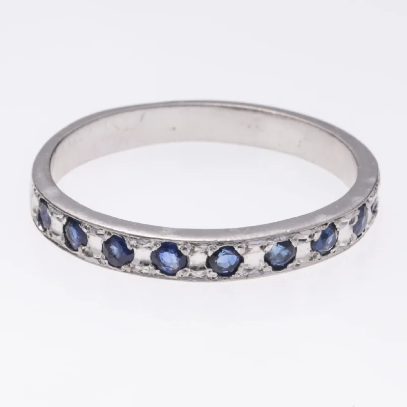 Once-A-Year Jewelry Sale – Grab Your Favorites Now 18K White Gold Sapphire Ring | 0.24ctw | SZ 6.5