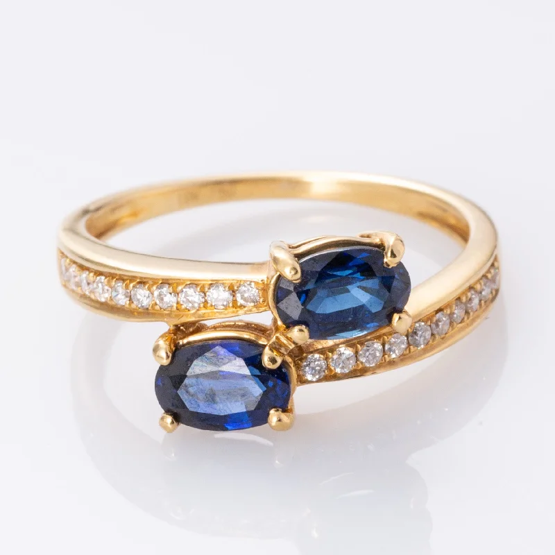 Elegant Jewelry At Unbeatable Offers – Shop Before It's Gone 18K Sapphire and Diamond Ring | 1.18ctw, 0.16ctw | SZ 7 |