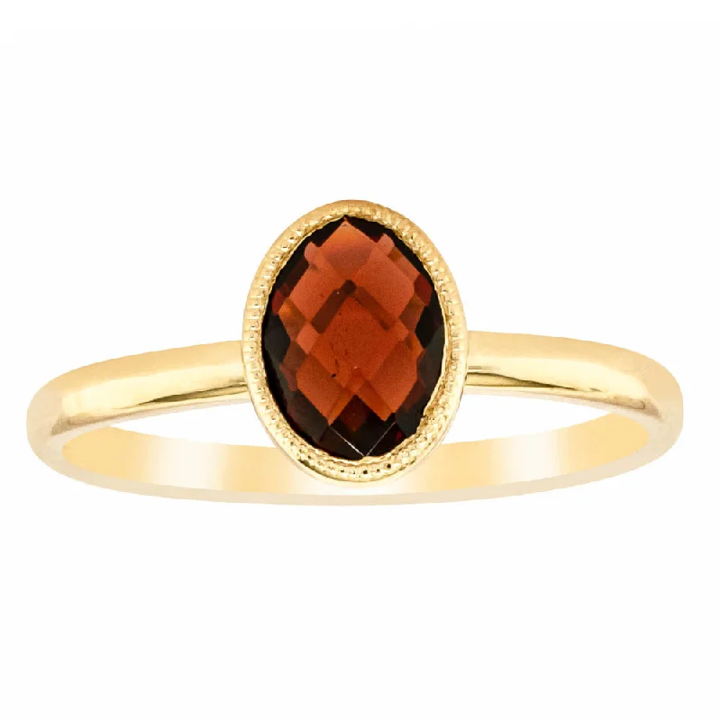 Exclusive Jewelry Sale – Limited-Time Discounts 9ct Yellow Gold Garnet Saffron Ring