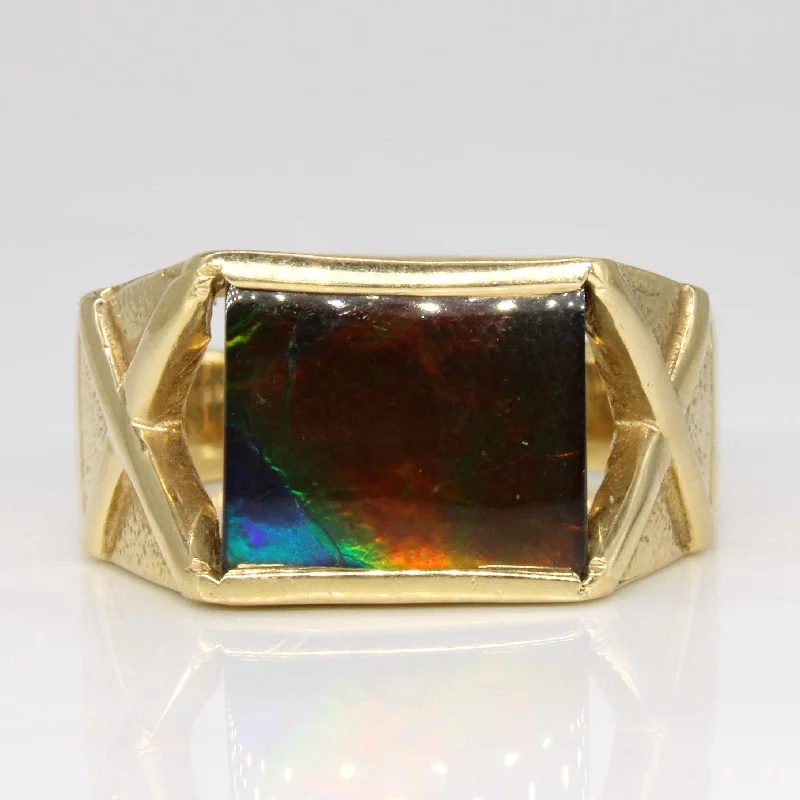 High-End Sparkle, Low-End Prices – Shop Now Ammolite Cocktail Ring | 1.60ct | SZ 11 |