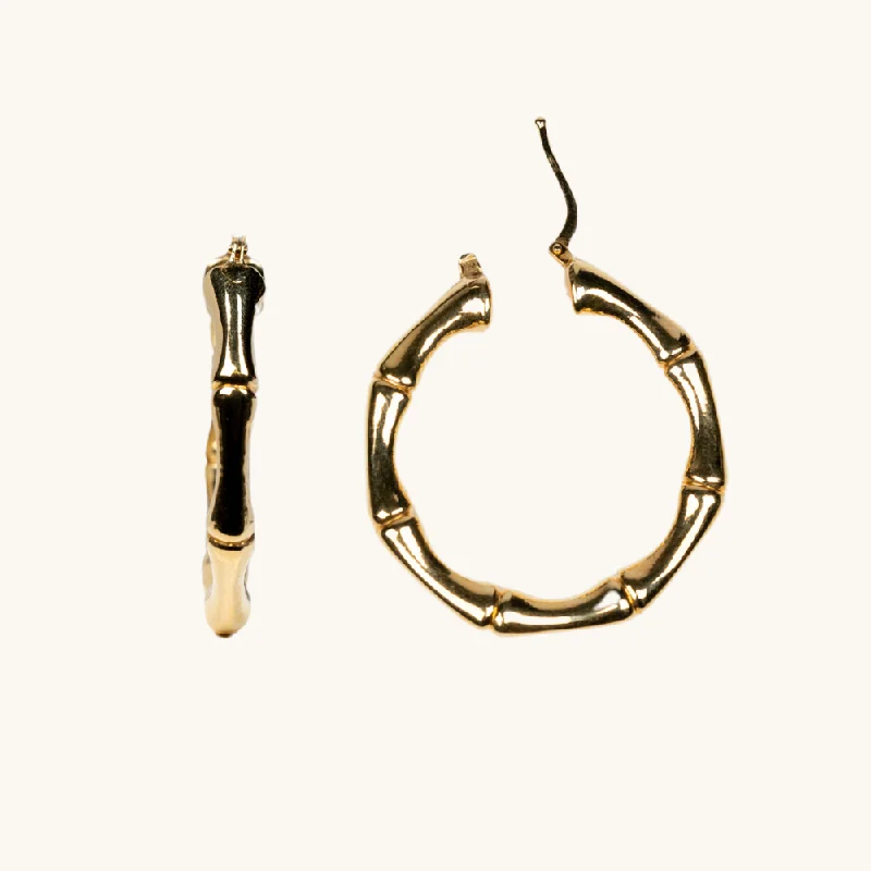 Best-Selling Jewelry Now Available At Special Deals Bamboo Hoop Earring