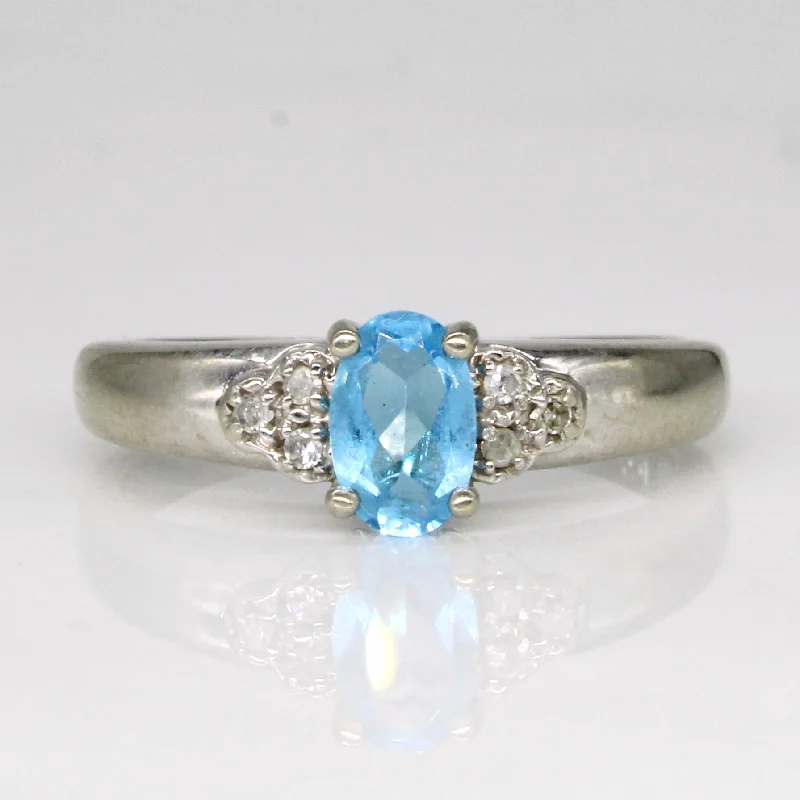 Upgrade Your Jewelry Collection For Less Blue Topaz & Diamond Ring | 0.30ct, 0.03ctw | SZ 5 |