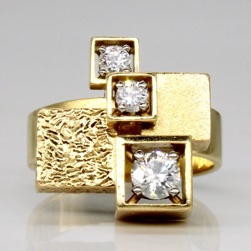 Timeless Elegance, Temporary Discounts – Act Fast 'Cavelti' Diamond Cubism Ring | 0.60ctw | SZ 8.5 |