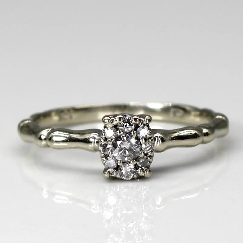 Limited Stock On Premium Jewelry At Low Prices Cluster Diamond Ring | 0.18ctw | SZ 5.5 |