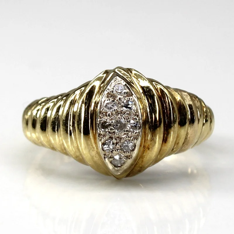 Sparkle In Style With Our Best Jewelry Deals Cluster Diamond Textured Gold Ring | 0.11ctw | SZ 4.25 |