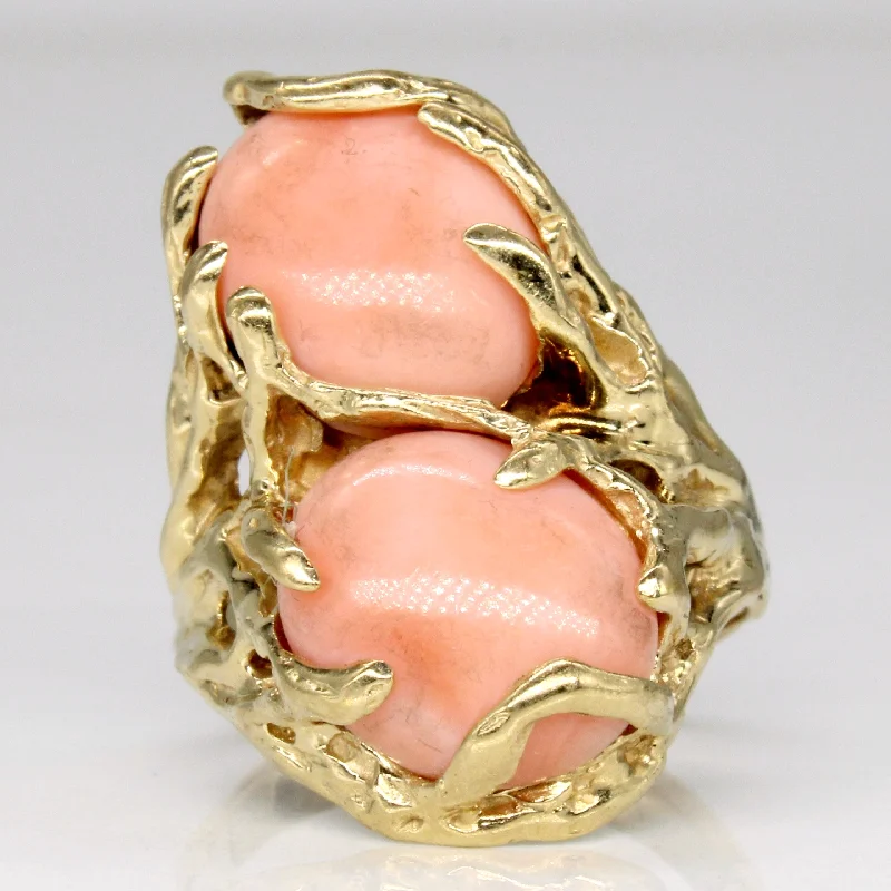 Luxury Jewelry At Budget-Friendly Prices – Grab Yours Now Coral Freeform Ring | 9.60ctw | SZ 6 |