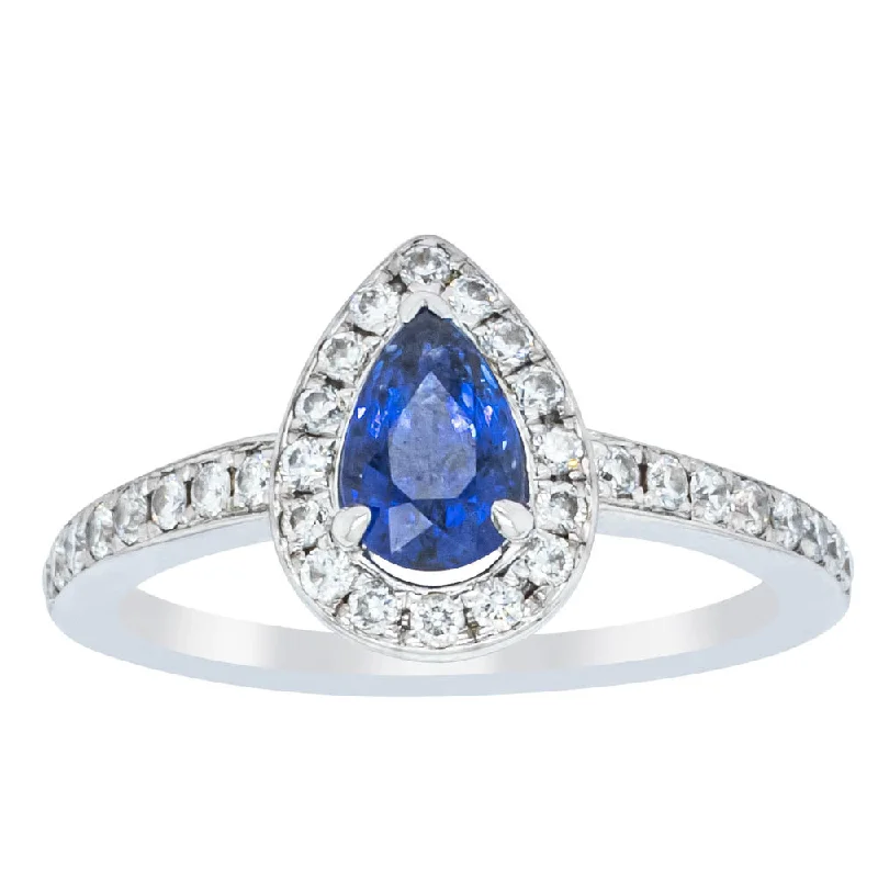 Your Perfect Accessory Now At The Best Price Deja Vu 18ct White Gold .74ct Sapphire & Diamond Ring