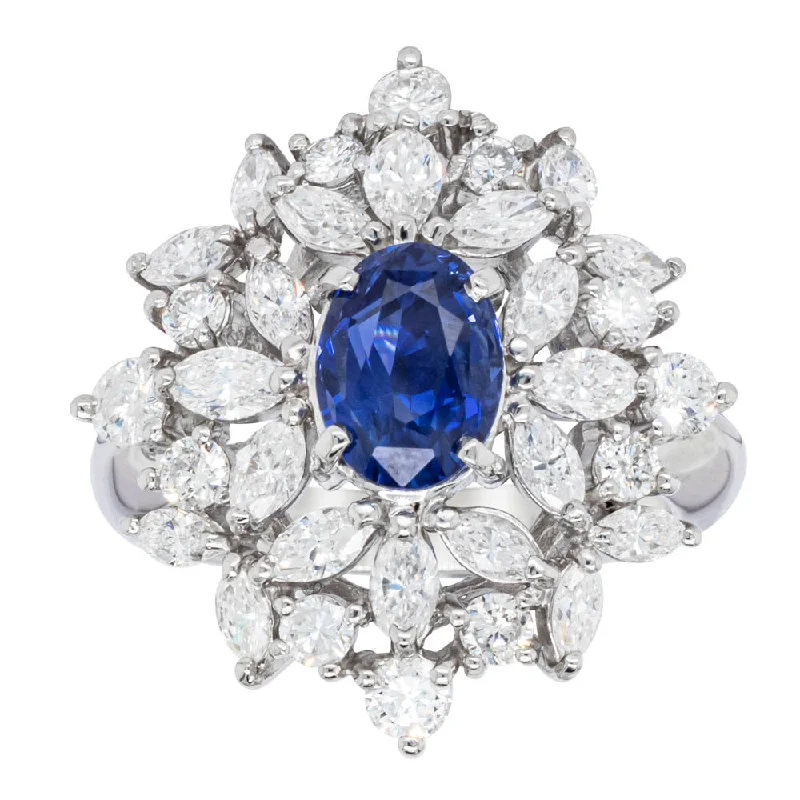 Don't Miss Our Biggest Jewelry Sale Of The Season Deja Vu Platinum 2.11ct Sapphire & Diamond Ring